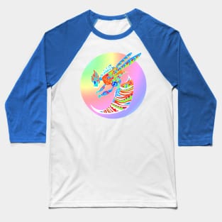 trans bee in ecopop floral tropical zentangle beast Baseball T-Shirt